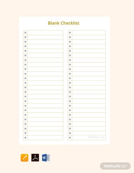 free-blank-checklist-template