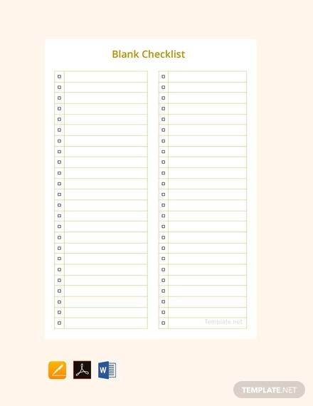 10+ Checklist Templates In Pdf