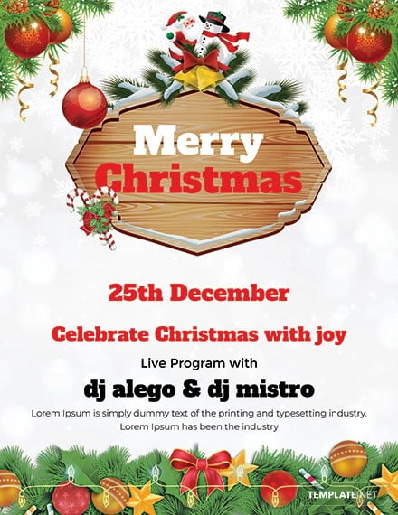 free christmas flyer template