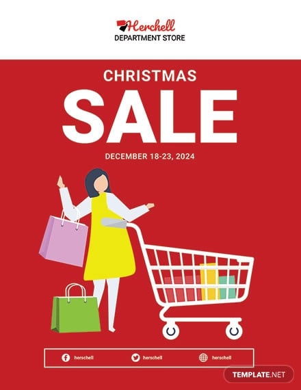 free christmas sale flyer template