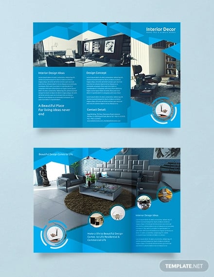 free creative interior decor brochure template