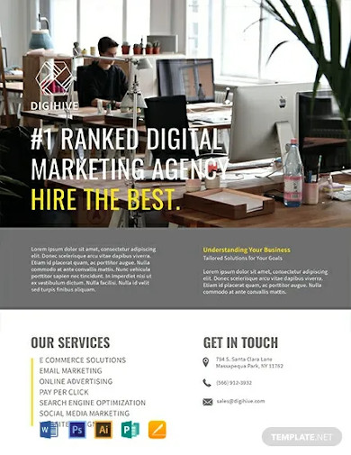 free digital marketing flyer template