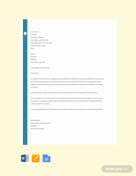 15+ Thank You Letter To Employee - PDF, DOC