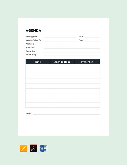 25 Simple Agenda Templates Pdf Doc Free Premium Templates