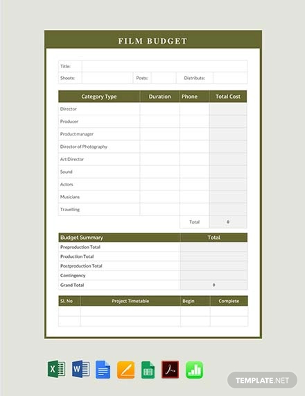 Budget Template - 20+ Free PDF, Word, Excel Download Documents