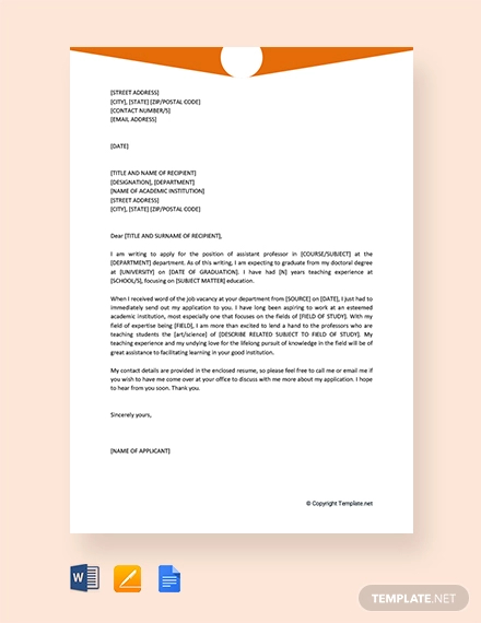 14 Assistant Job Application Letters Free Word Pdf Format Download Free Premium Templates