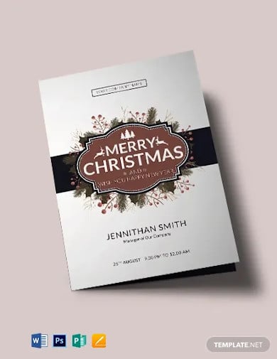 free modern christmas brochure template