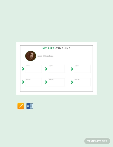 Life Timeline Template.pdf 16+ Timeline Chart Templates - DOC, Excel, PDF
