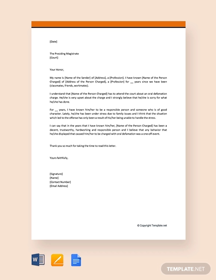 Personal Reference Letter Template - 12+ Free Word, Pdf Documents Download