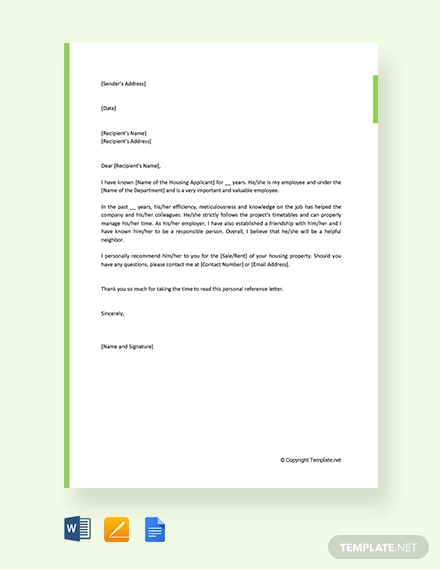 Sample Personal Reference Letter - 13+ Free Word, Excel, PDF Documents ...