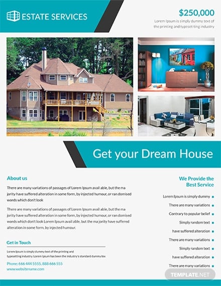 free real estate flyer template