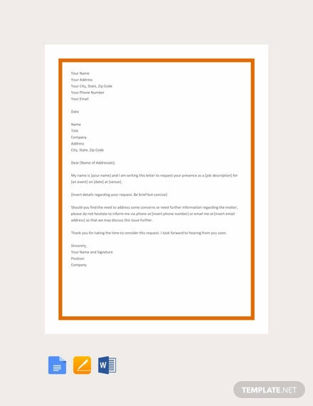 free request letter template