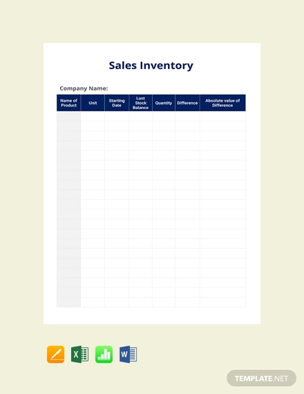 46+ Best Inventory Templates - Pdf, Word, Apple Pages