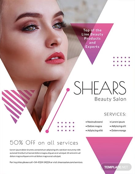 free salon opening flyer template