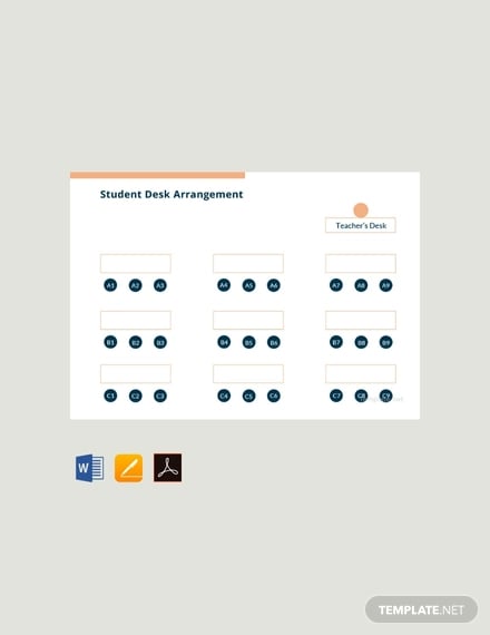 free student desk arrangement template