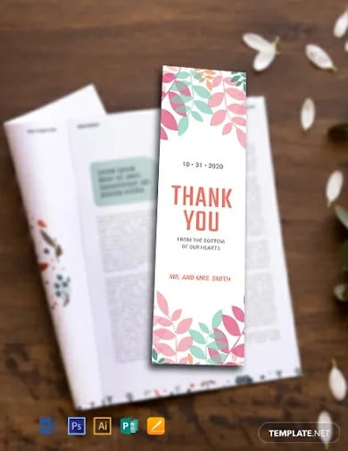 free thank you bookmark template