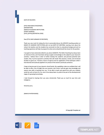 12+Thank You Letter After Job Interview - DOC, PDF