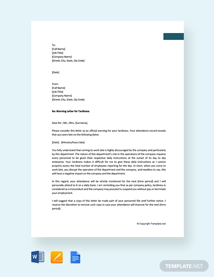 attendance-warning-letter-template-11-word-pdf-format-download