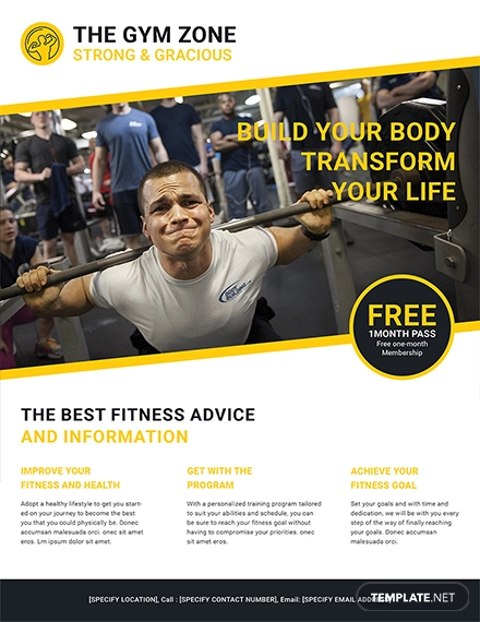 Gym / Fitness Flyer Template Graphic by Hiumorfaruk0909 · Creative Fabrica