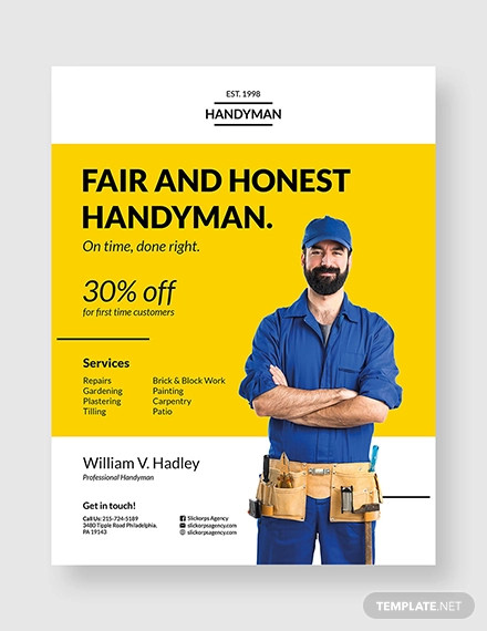 handyman construction flyer