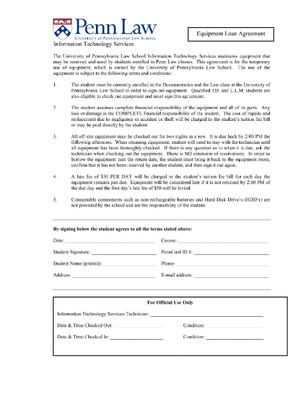 it equipment sign out sheet sample