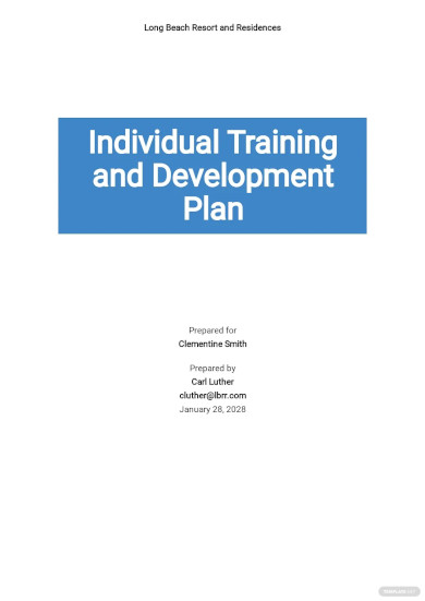 individual training and development plan template