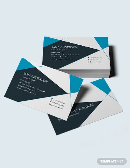 interior design business card template
