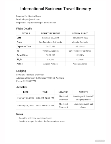 international-business-travel-itinerary-template