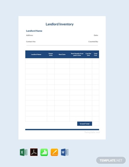landlord-inventory-template