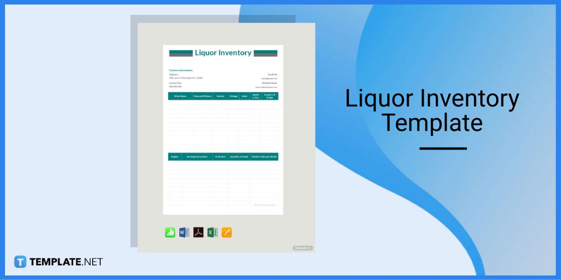 liquor inventory template
