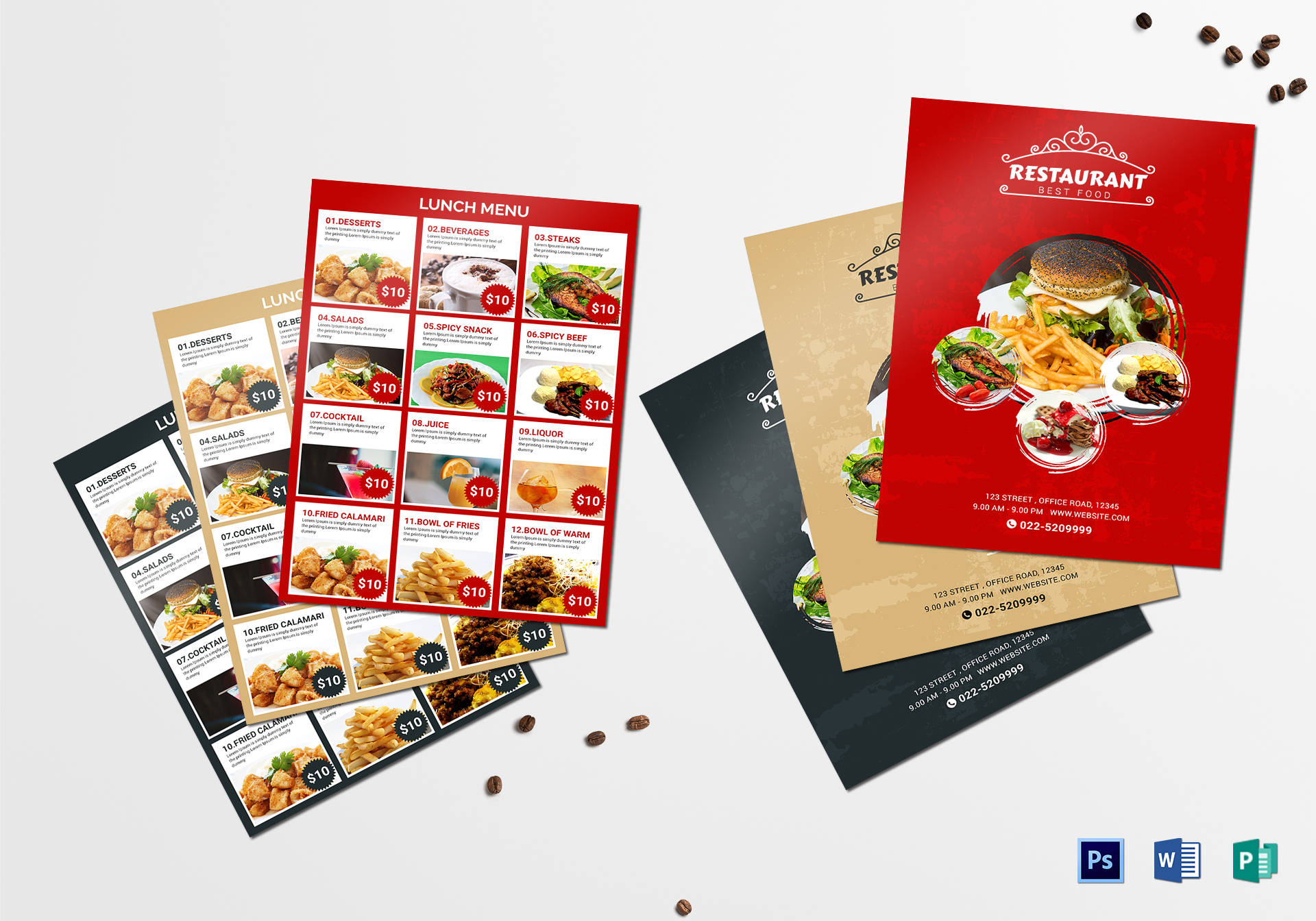 lunch menu template