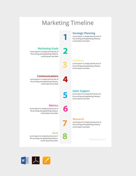 marketing timeline template