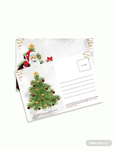 11+ Christmas Postcard Templates