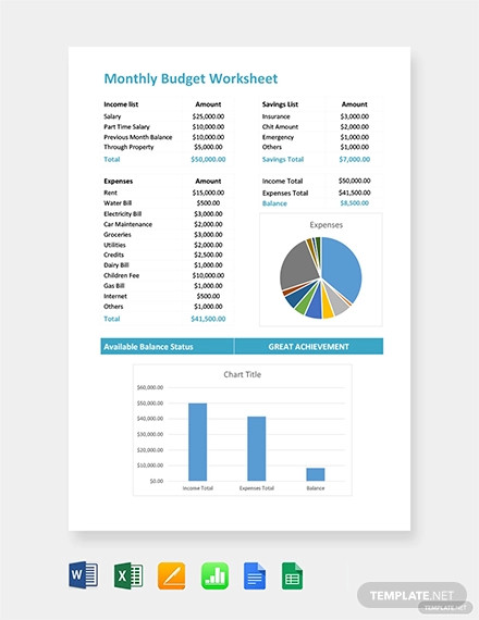 25 monthly budget templates word pdf excel free premium templates