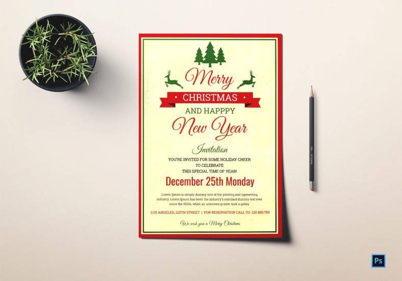new year and christmas invitation card template 788x