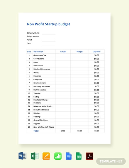 FREE 14  Nonprofit Budget Templates in MS Word PDF Excel Google