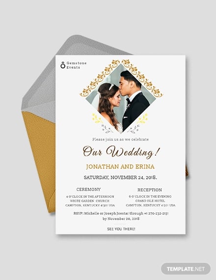photo wedding invitation template