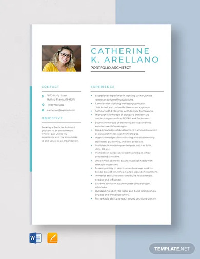 portfolio-architect-resume-template
