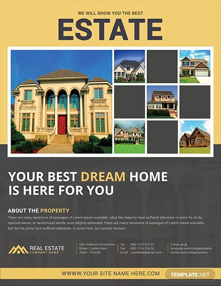 real estate company flyer template