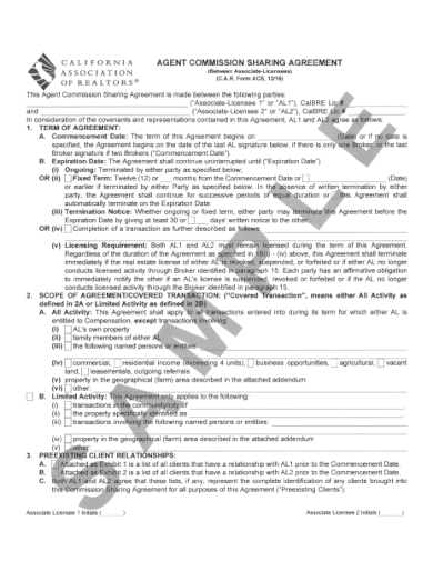 13+ Agent Commission Agreement Templates - Word, Apple Pages, Google Docs