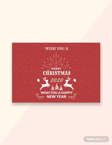 retro christmas greeting card template1x