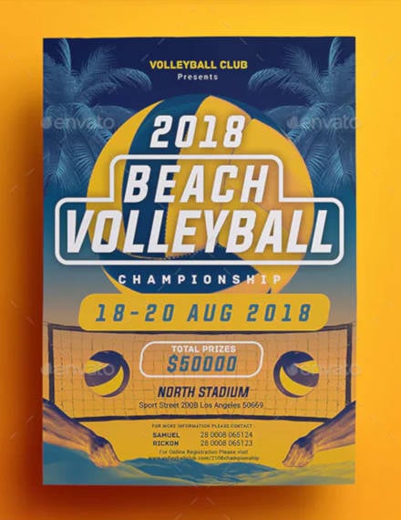 sample beach volleyball flyer