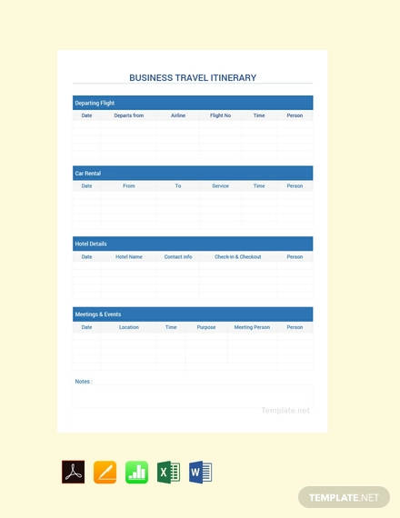 18+ Itinerary Templates in Google Docs