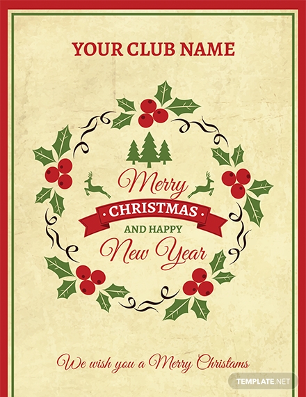 simple christmas greeting card template1x