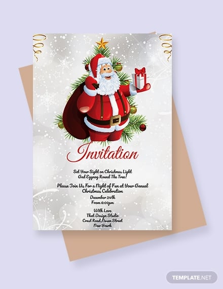 simple christmas invitation template