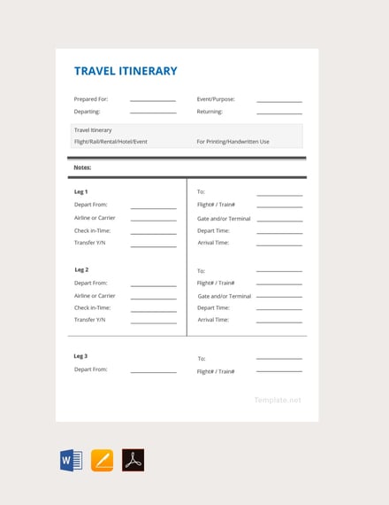 apple notes travel template