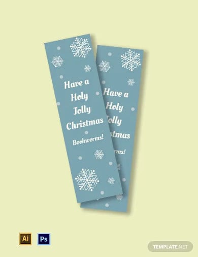 snowflake christmas bookmark template