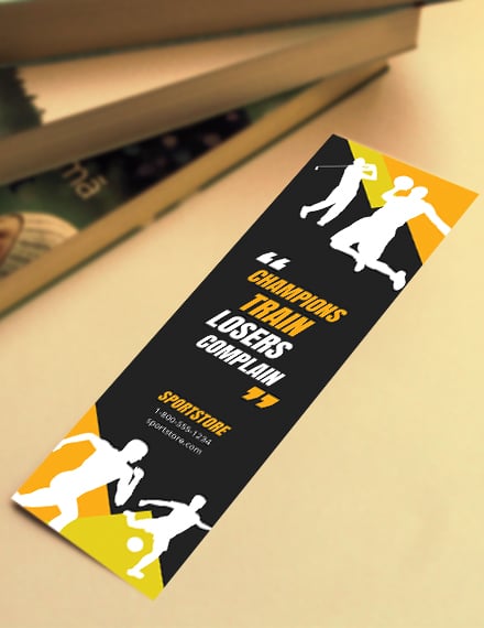 sport bookmark sample