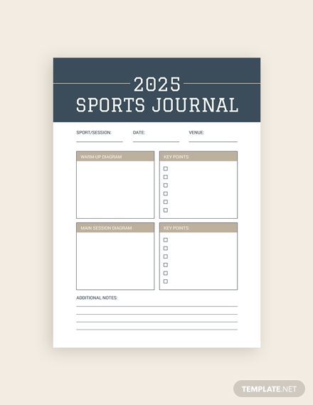 sports journal template