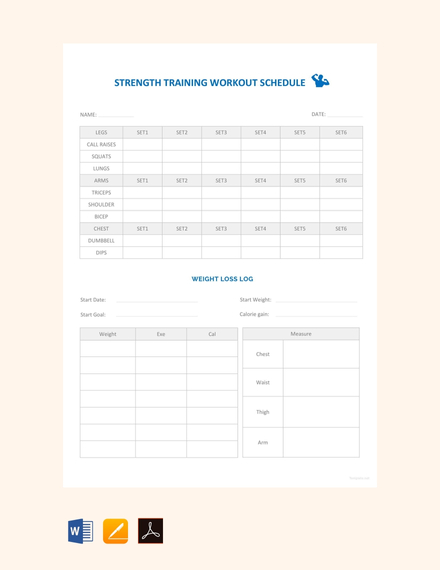 strength training workout schedule